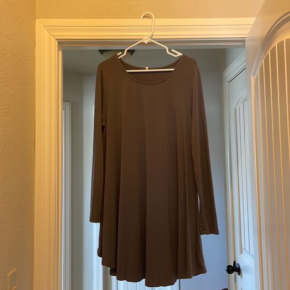 Boutique Long Sleeve Swing Dress